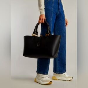 NWT Chloe Marcie Small Tote Black Leather